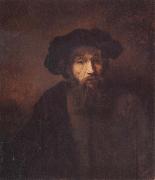 Rembrandt, A Bearded Man in a Cap